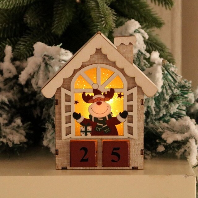 Jul tre lysende kalender bord møbler julepynt jul lysende hus jul: Elg