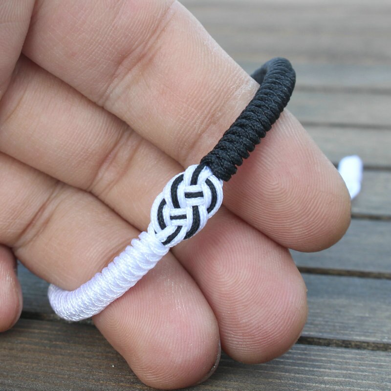 handgefertigt Geflochtene Schnur Armbinde Paar Glück Nationalen Stil Konzentrischen Knoten Charme Armbänder für Frauen Männer Freundschaft Schmuck