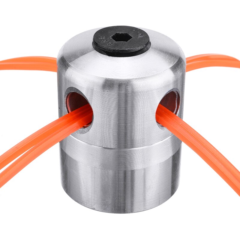 Universal Grass Trimmer Head Aluminum Alloy Garden Trimmer Head with 4 Lines Brush Cutter Head Lawn Mower Accessories
