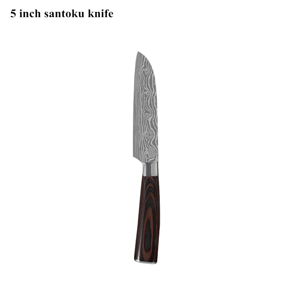 Keukenmessen Set Koksmes High Carbon Rvs Santoku Mes Sharp Hakmes Vleesmes Beste Keuze Voor Keuken: O 5 santoku knife