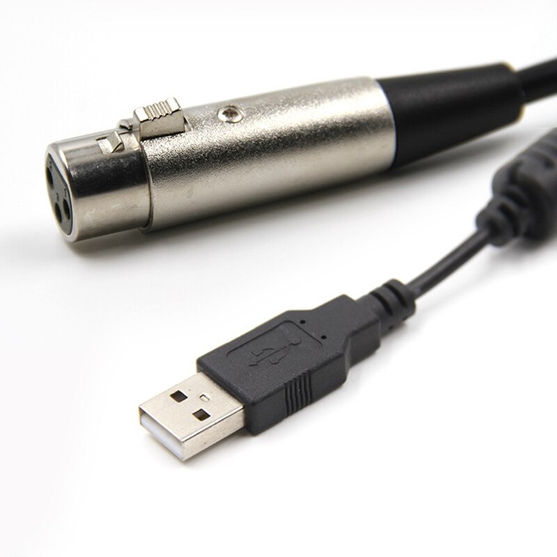 USB to XLR Female Microphone Converter Adapter Mic Link o Cable