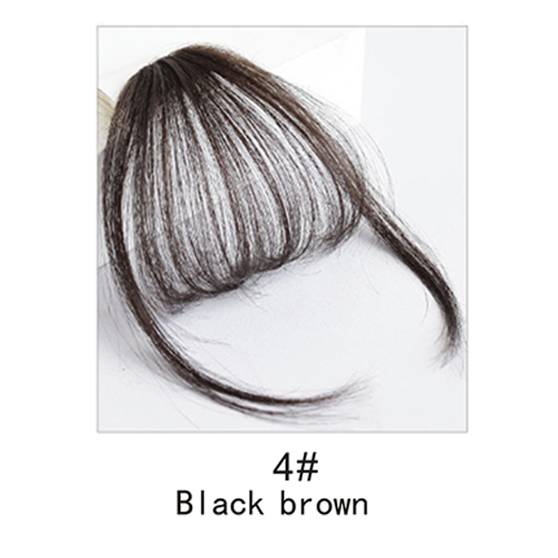 Peluca con flequillo de aire de estilo francés sintético, herramienta de peinado, extensión de cabello con Clip, peluca con borla falsa, flequillo con Clip para el cabello para mujer