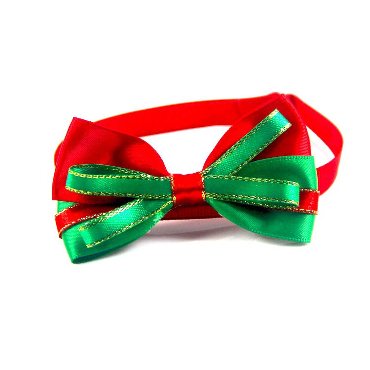 Hond Jaar Boog Kerstversiering Voetafdrukken Bel Ketting Hond Accessoires Hond Hoofdtooi Hond Kat Ornament Boog Hoofdtooi: 9