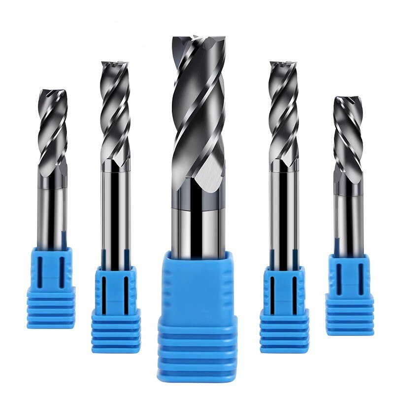 End mills HRC50 1mm 2mm 3mm 4mm 5mm 6mm 8mm 10mm 12mm 4Flute PVD coated carbide tungsten carbide end mills