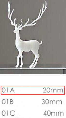 3D Mini Deer Stuff Miniature Craft Elk Resin Charms Jewelry DIY Epoxy Resin Pendant Fillings: 1A
