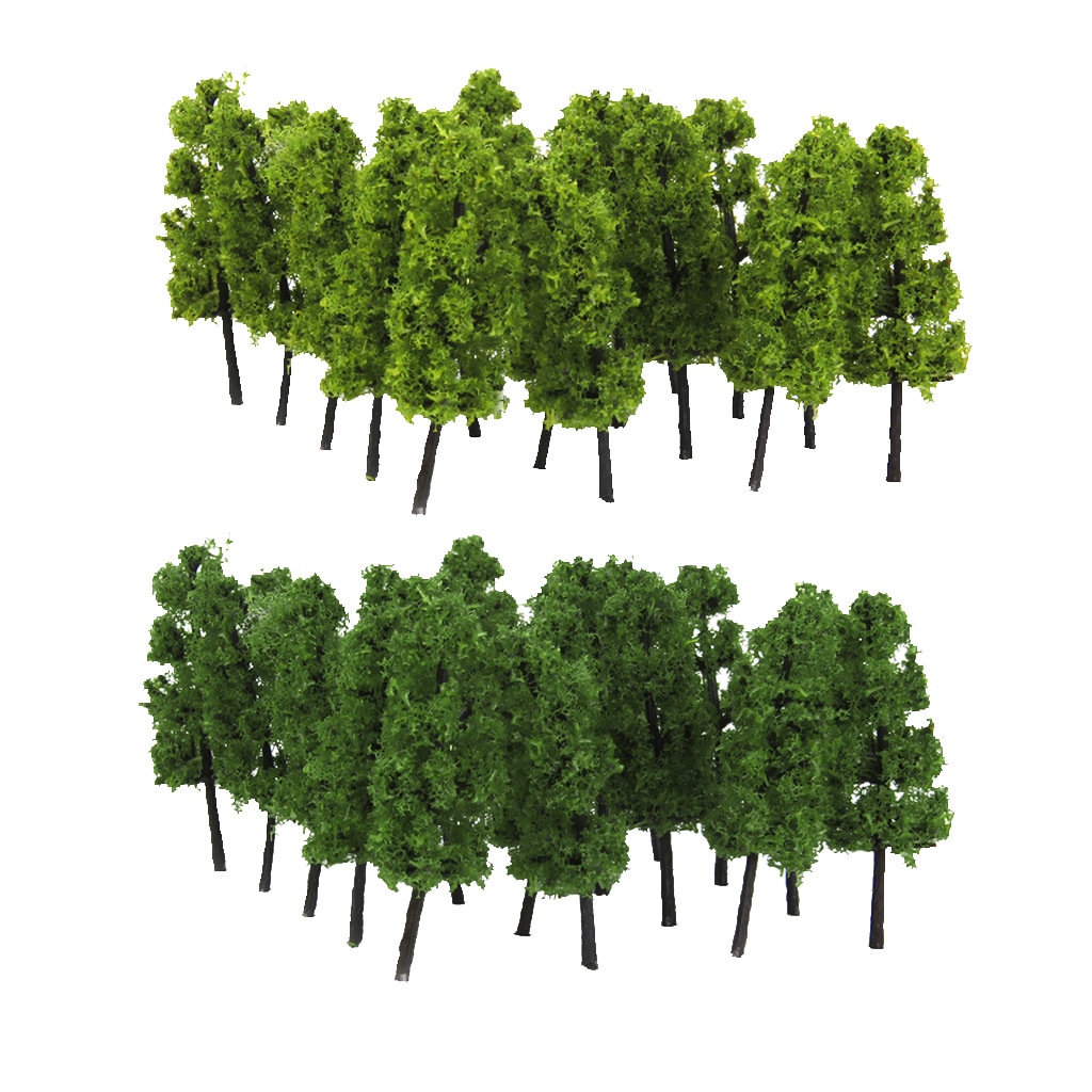 20Pieces Pagoda Trees Model Train Railroad Miniature Scenery Layout Wargame Diorama Z Scale 1:200