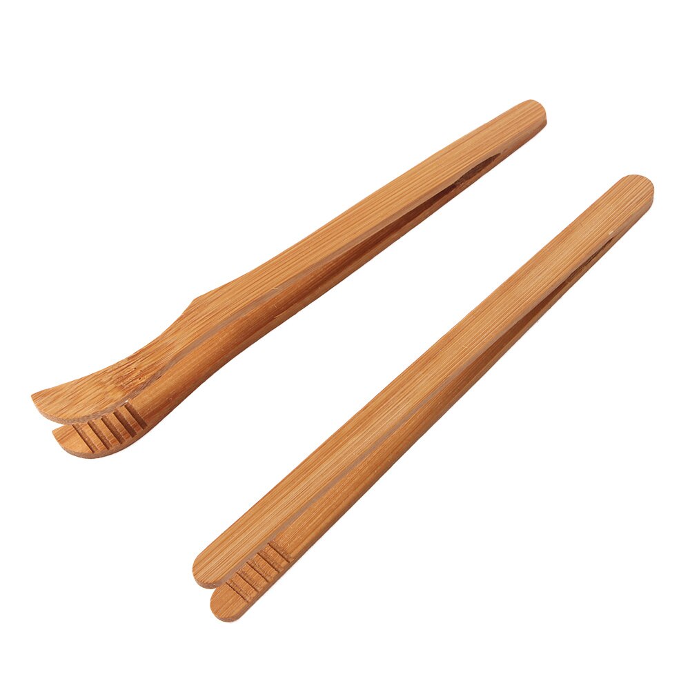 Fleck Brot Bambus Klemme wiederverwendbare Küche Tee Pinzette Greifer Lebensmittel Zange Toast Clip: Licht Grau