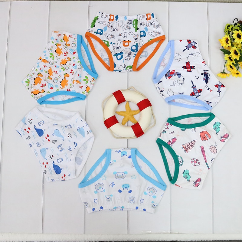 Børnetøj rene bomuldstrusser til drenge 1-5 år 6 stk./kombi forskellige farver undertøj børnetøj