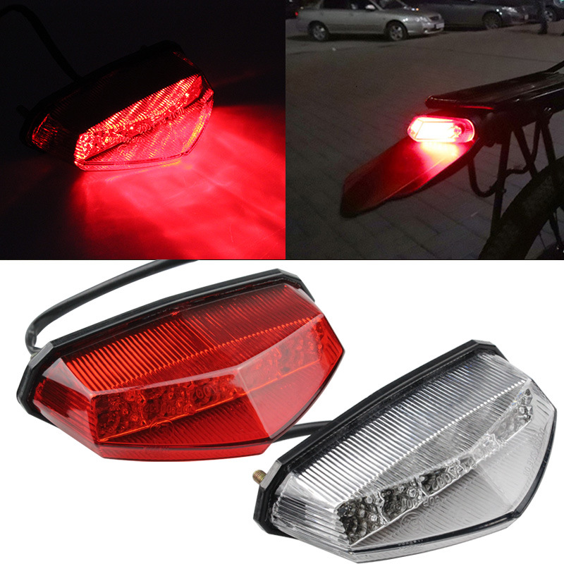 Luz trasera modificada para motocicleta, luz LED de advertencia de freno para vehículo eléctrico, guardabarros pequeño, 1 piezas, novedad de 2023