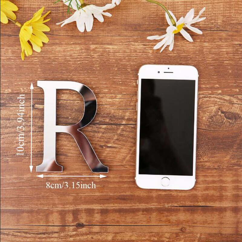 Acrylic Mirror 3D DIY Wall Stickers Stickers English Letters Home Decoration Personality Special