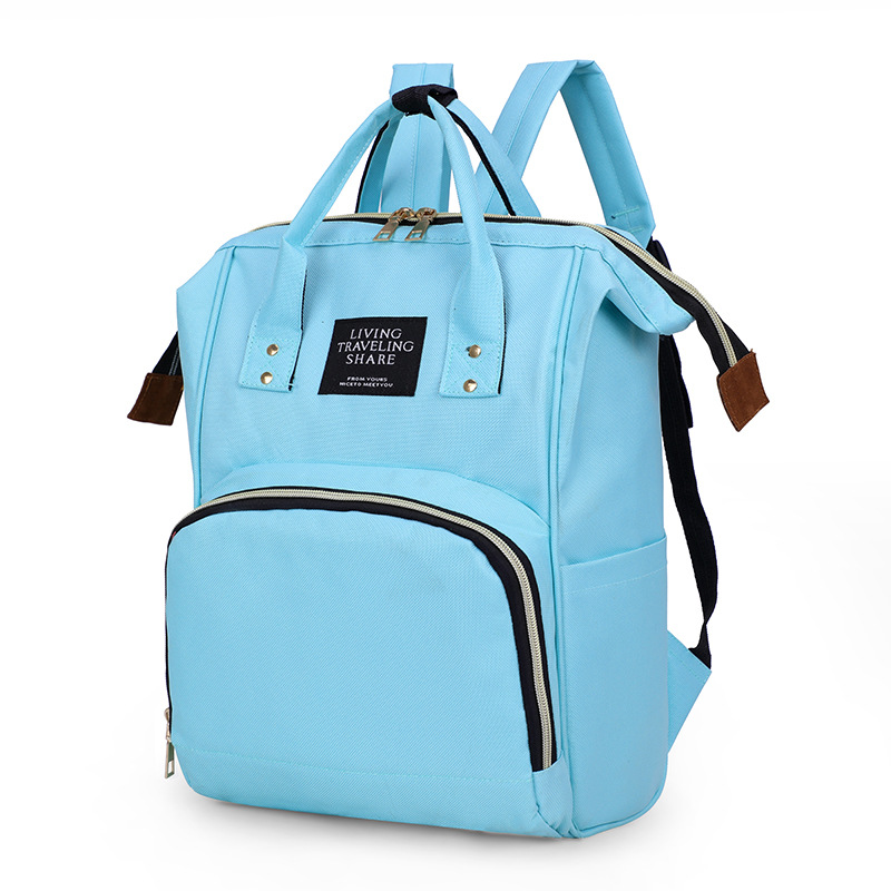 Specielt tilbud bleetaske stor kapacitet mors taske opgraderet vandtæt rygsæk multifunktionel bleetaske: Himmelblå