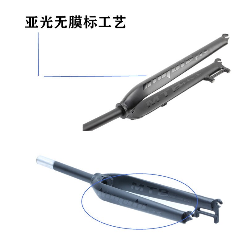 Fourche de vélo en aluminium 7005 1-1/8 "fourche rigide de vélo pour vtt frein à disque FIT 700C 29" 27.5 "26" M6 couleur réfléchissante