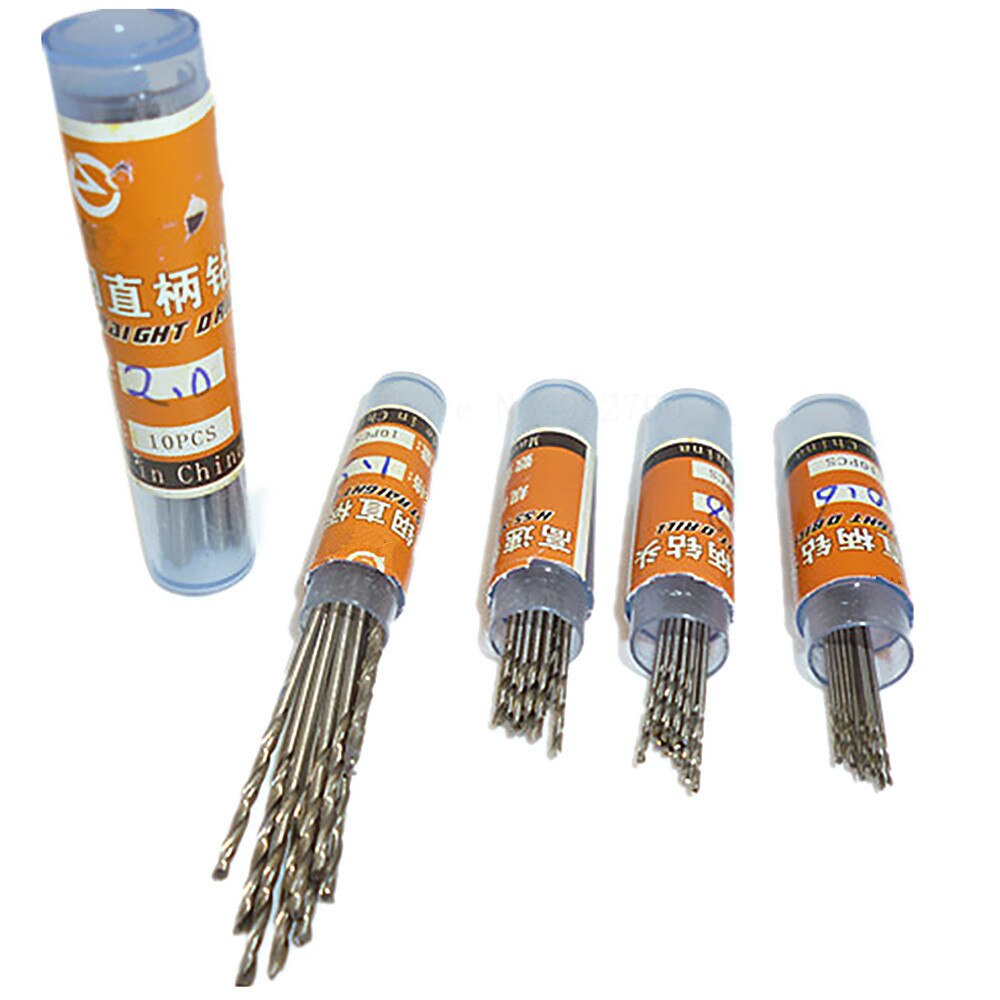 50pcs 0.6mm/0.8mm/1mm/1.5mm/2mm Hss Twist Drill Micro Drill Bits Metal Wood Plastic Aluminum Hss Twist Drilling