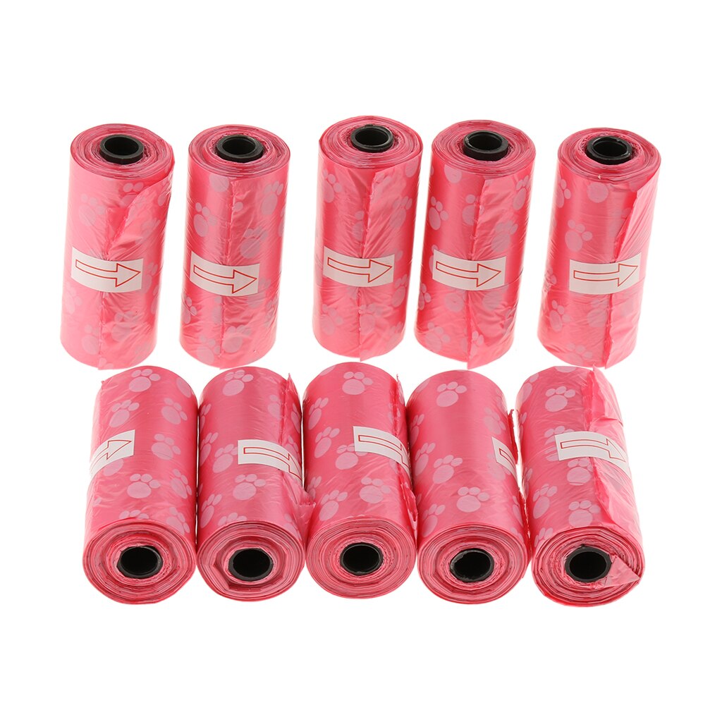 10 rouleaux chien chiot caca merde déchets sacs Doggy sacs jetables pour la marche