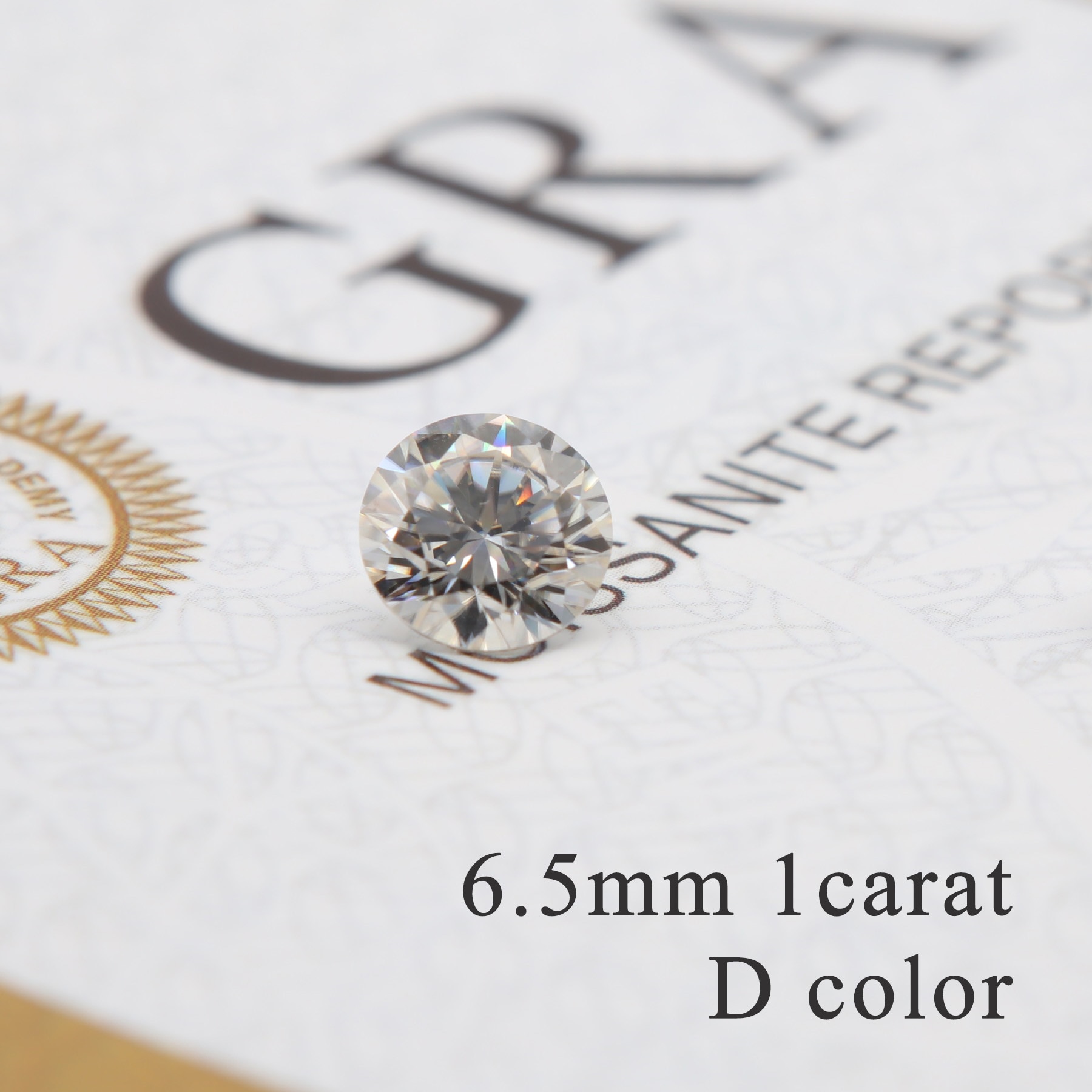 1ct Carat 6,5mm D Farbe lose moissanite Round Brilliant Cut Lab Grown Diamant Lose Stein VVS1 Ausgezeichnete Cut