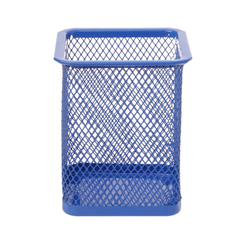 Rectangular Mesh Style Metal Pencil Holder Organizer Desk Pen Containers