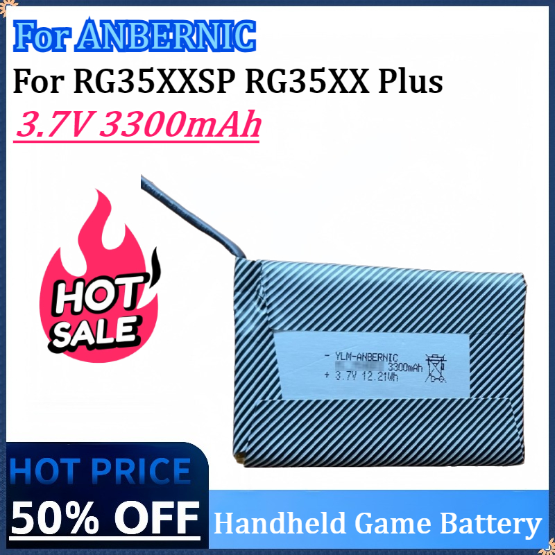 3.7V 3300mAh Li-Ploymer Handheld Game Battery Battery For ANBERNIC RG35XXSP RG35XX Plus Rechargeable Battery
