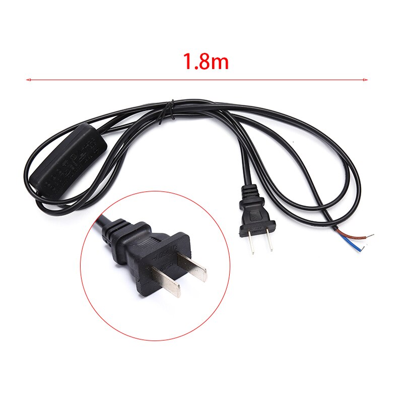 For LED lamp AC Power Cord 1.8m on-off Switch Plug Wire Plug Cable Extension Cords
