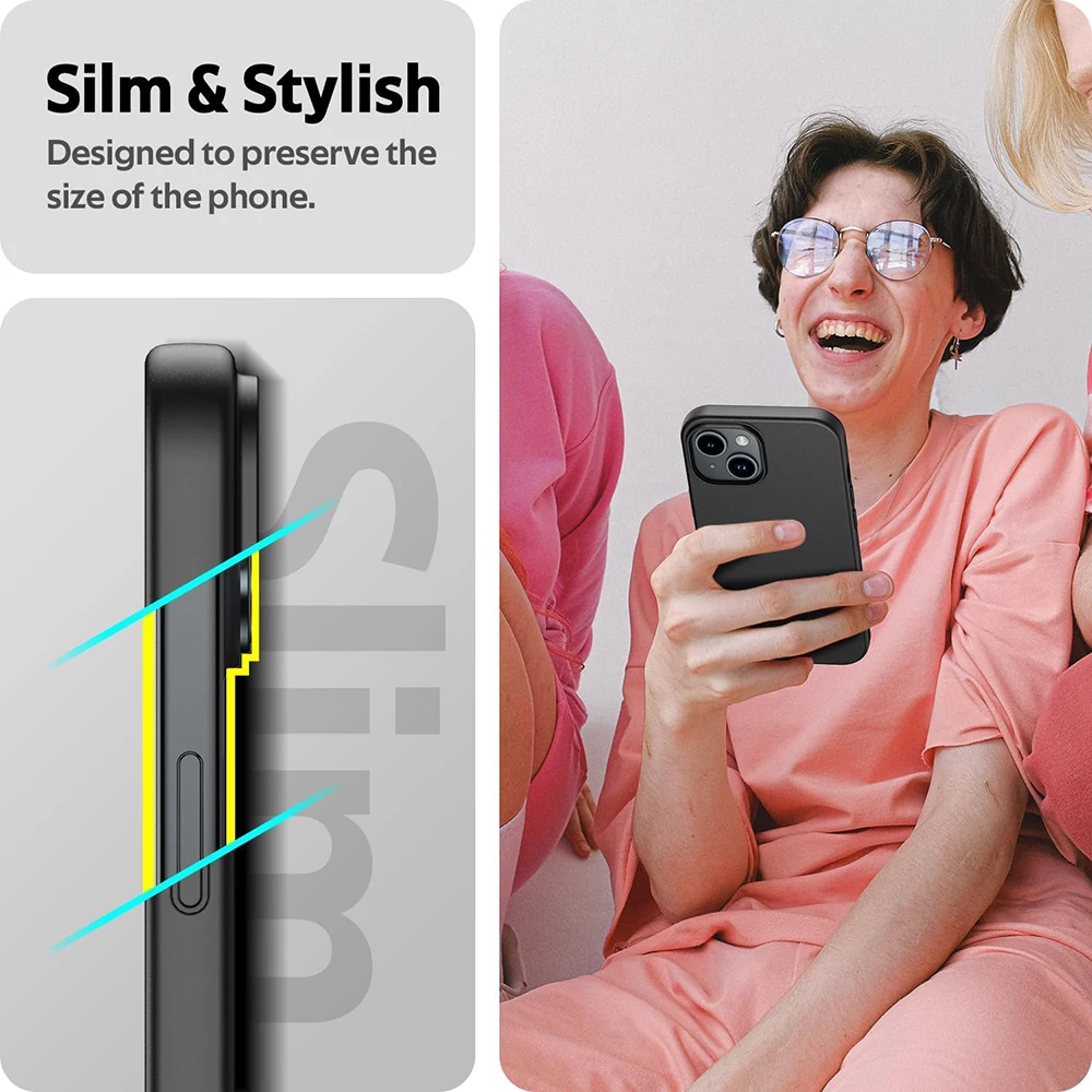 Funda suave de silicona mate de lujo para iPhone 17 Air 16 15 14 Plus 13 12 Mini 11 Pro Max XR cubierta negra sólida ultrafina