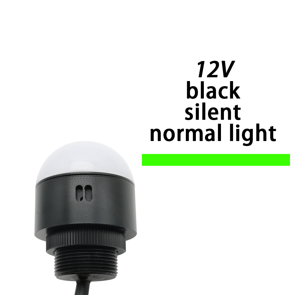 Buzzer lumineux tricolore 12V 24V, Machine-outil, étanche, demi-cercle, Signal lumineux d&#39;avertissement, petit équipement, LED rouge jaune vert: 12v b n