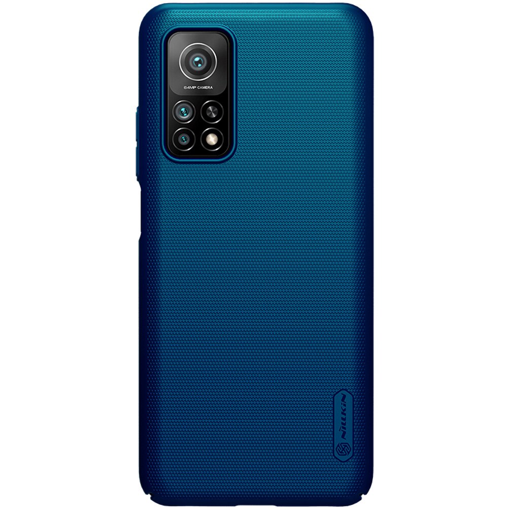 Voor Xiaomi Mi 10T 5G Mi 10T Pro 5G Case Nillkin Super Frosted Shield Hard Pc back Cover Voor Xiaomi Mi 10T Lite 5G Protector Case: For MI 10T 5G / Peacock Blue