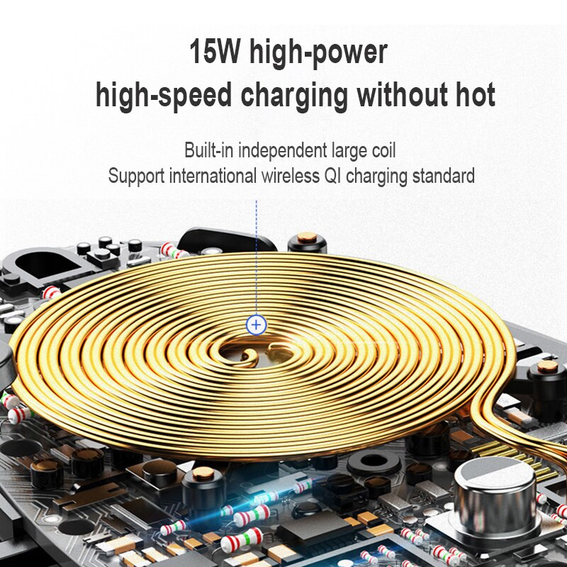 15W Drahtlose Ladegerät Auto Telefon Halfter Qi Induktion Sensor Schnelle Ladestation Halterung Für Samsung Huawei iPhone 12 11 Profi 8 Xiaomi