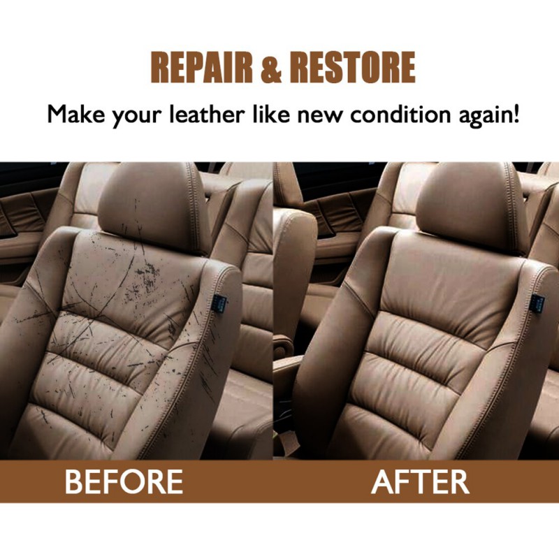 Car Leather Filler Restore Wood Furniture Hardwood Floor Cabinet Repair Filler Restoration Cracks Rip Tool Liquid Skin Cleaner