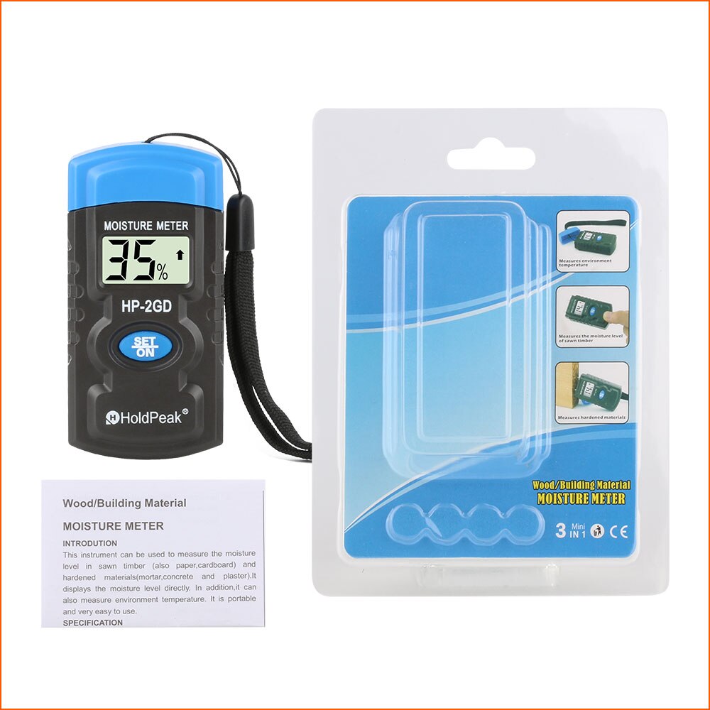RZ Holz Feuchtigkeit Meter Digitale Feuchtigkeit Messgerät Hygrometer Holz Feuchtigkeit Detektor Gebäude Material Feuchtigkeit Meter