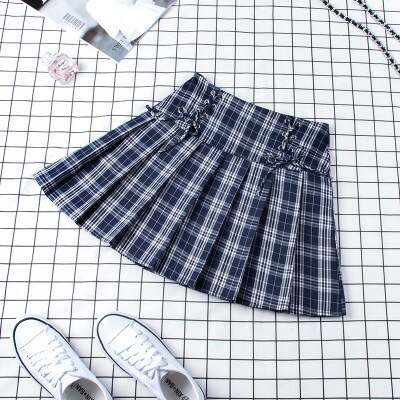 Sports Tennis Skirts High Waist Short Dress Pleated Tennis Skirt With Underpants Girls Teen Slim School Uniform for Cheerleader: blue / M