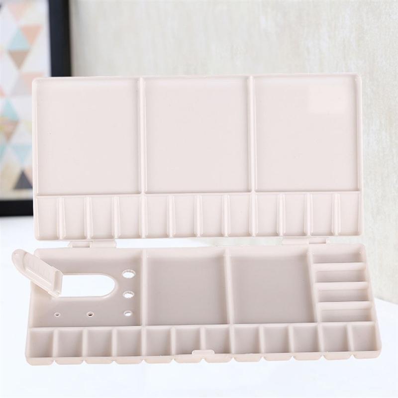 Plastic Painting Pallet Watercolor Palette Folding Paint Tray with 33 Compartments for Painters Students Art Studio