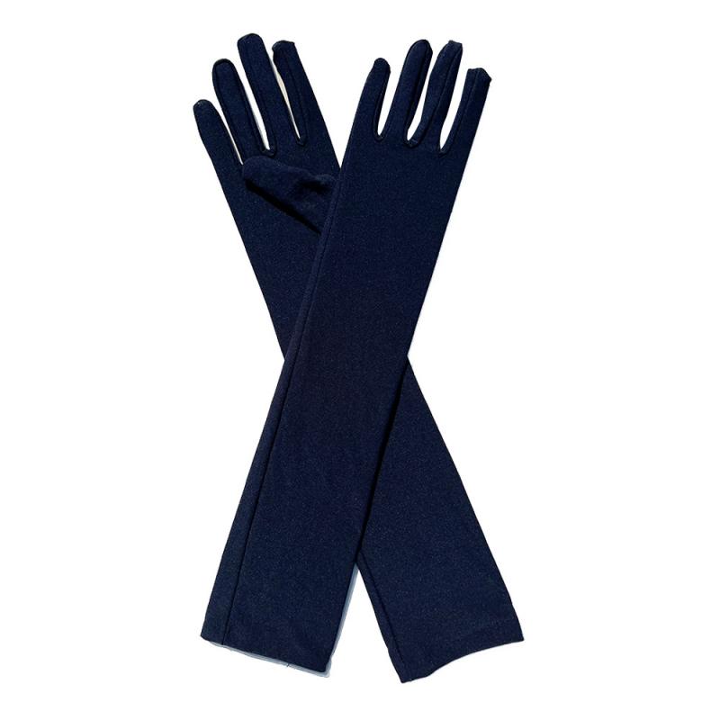 Manoplas para mujer, guantes elásticos de seda de leche para mujer, Festival, , grupo, espectáculo, Bar, baile, guantes de vestir, guantes de 45Cm de largo C013