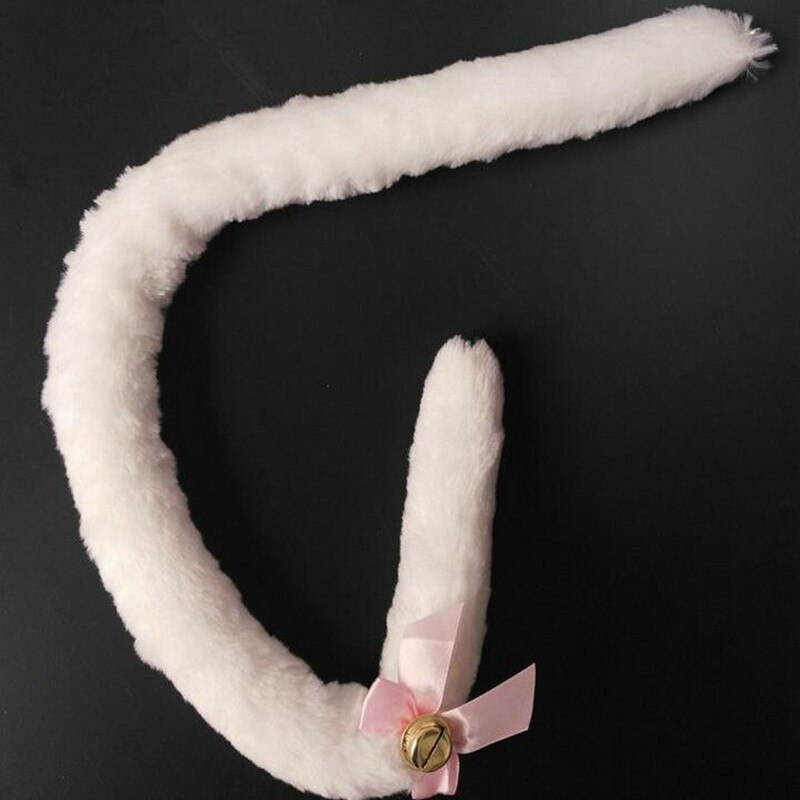 Anime mujeres oreja de zorro chica gato cinta del pelo de felpa cola ama de llaves de dama Conjunto de vestir accesorios carnaval partido del traje de Cosplay de Halloween