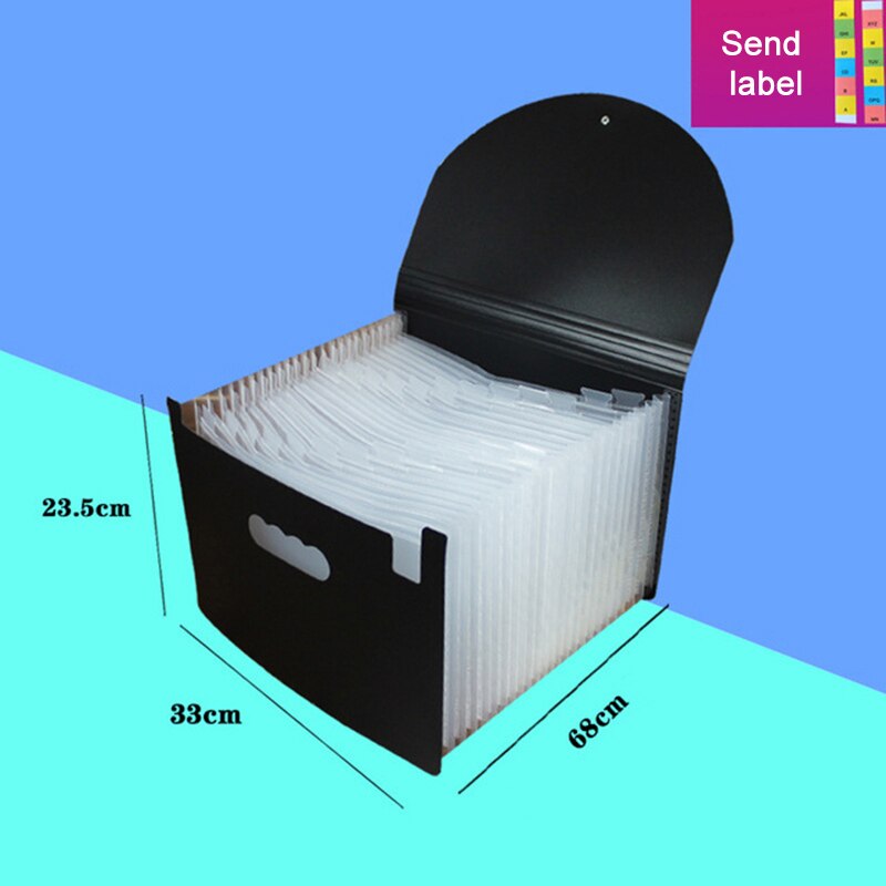 13/24 Pockets Expanding File Folder with Lid Accordion Office Document Organizer DU55: C