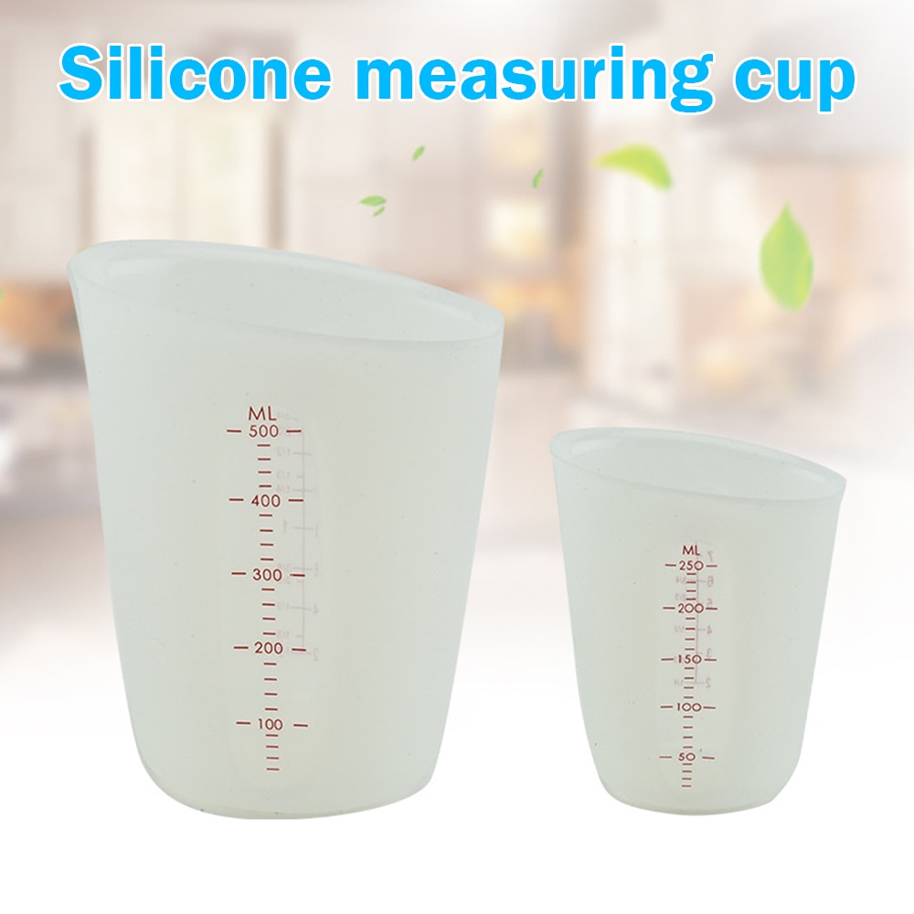 250Ml/500Ml Siliconen Maatbeker Keuken Meetinstrumenten Boter Maatregel Cup Flexibele Siliconen Cup Voor Bakken Koken tool
