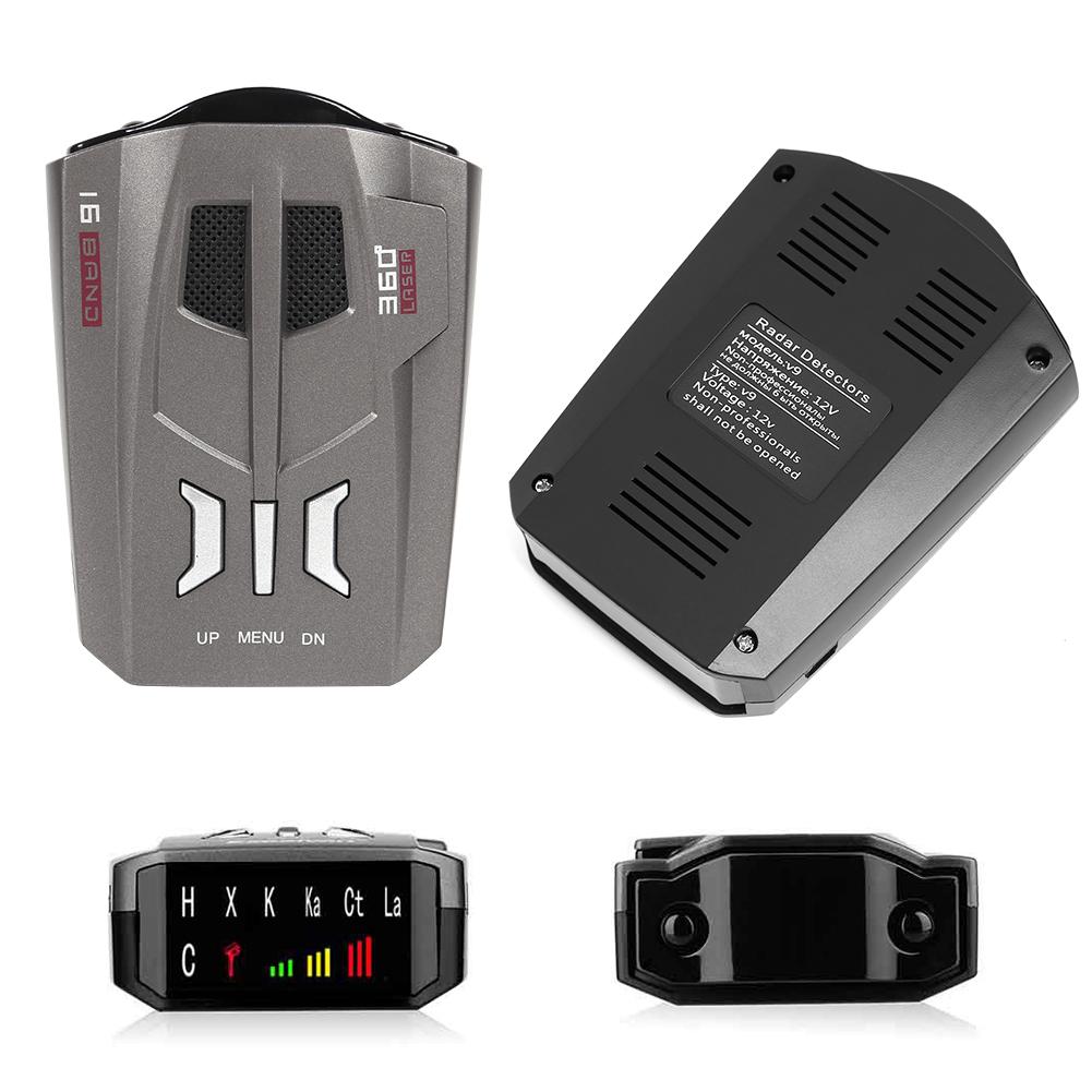 Vodool V9 Auto Radar Detector 360 Graden 16 Band X K Ka Band Veiligheid Voice Alert Russische Speeder Controler Auto auto Detector