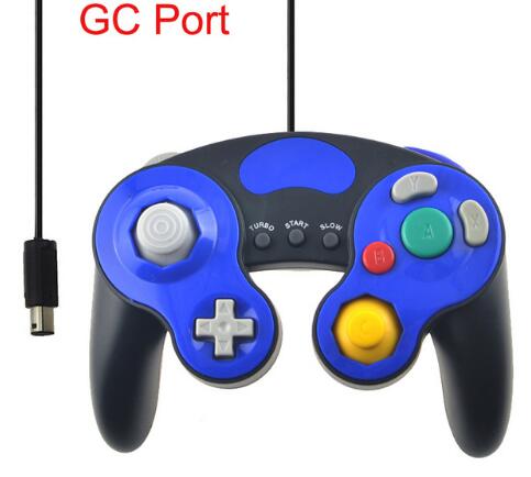 Top Wired Game Controller Gamepad Joystick forNGC NINTENDO GC Game Cube For Platinum fast ship: GC Black Blue