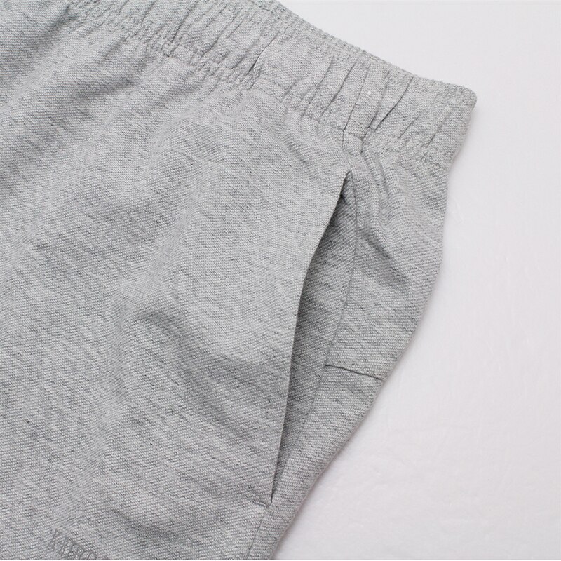 Graue strick-sporthose für herren aus baumwolle, Fitness-jogginghose mit taschen, kordelzug Ich bin bund, bequeme, lockere trainingshose