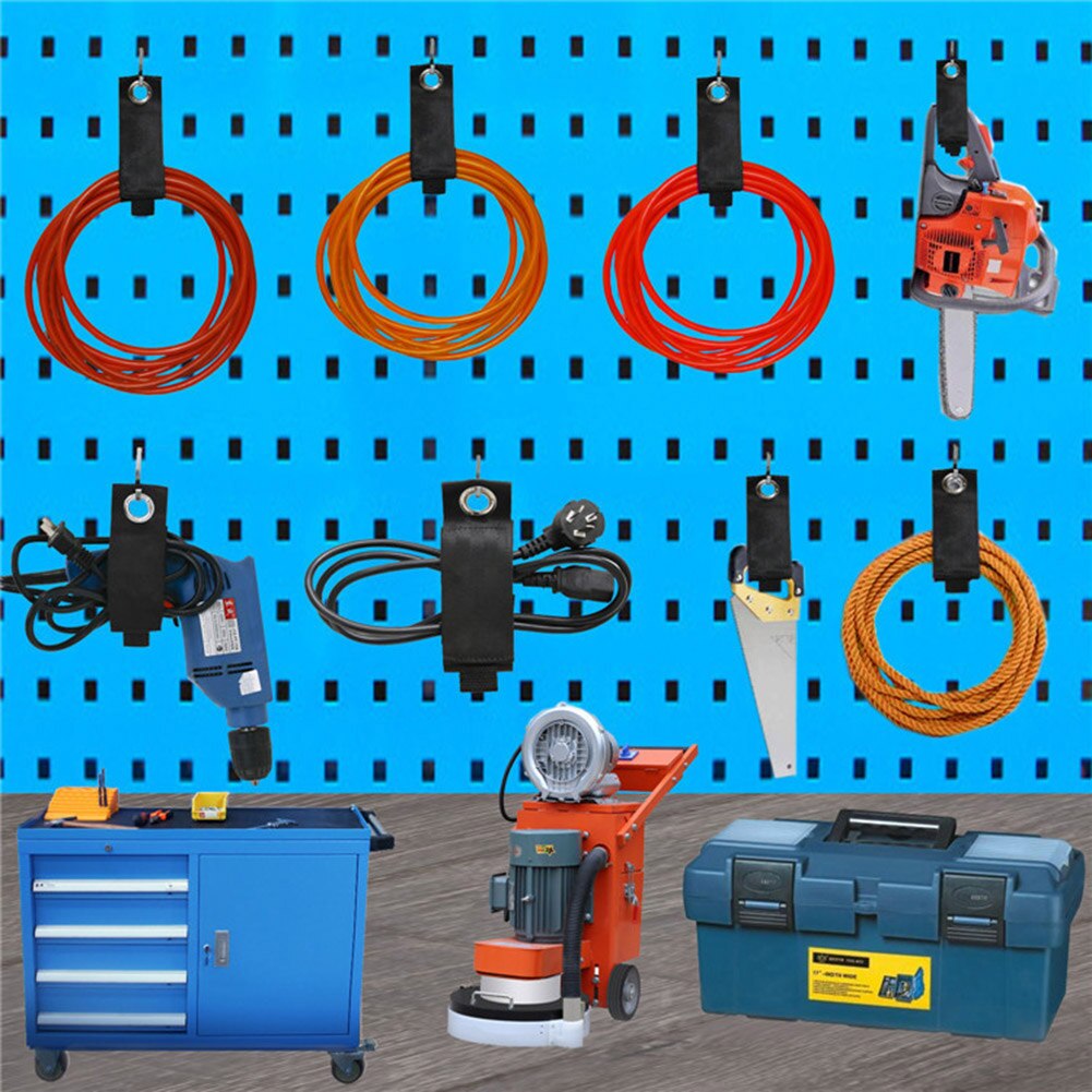 6Pcs Heavy Duty Nylon Metal Extension Cord Cable Tube Soft Storage Line Straps