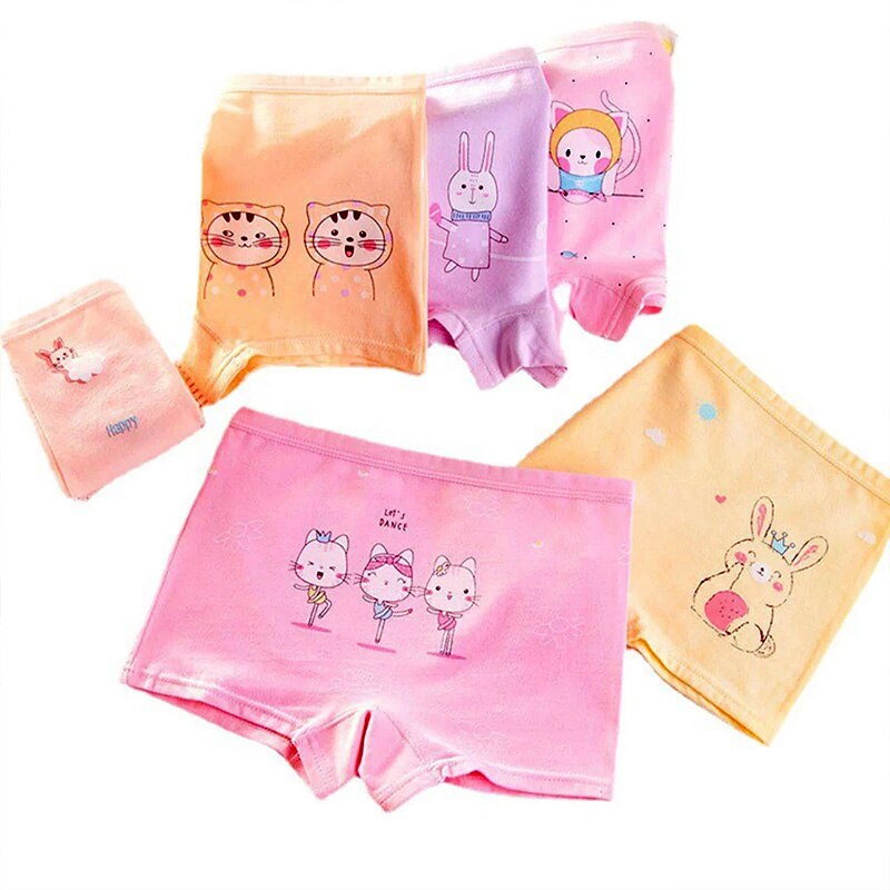 5Pcs/Lot Girls Underwear Child Underpanti Panties For Kids Cotton Children's Briefs Cartoon Short Panti