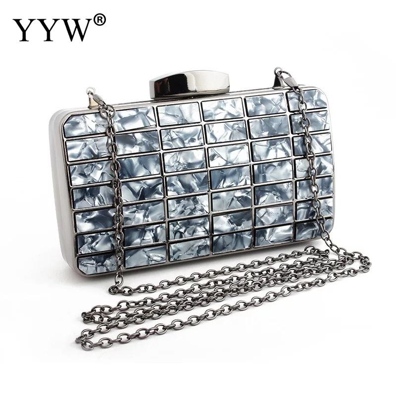 !acryl gemakkelijk bijpassende clutch taskoreaans met ketting met polyester effen meer kleuren voor keuze verkocht per stuk