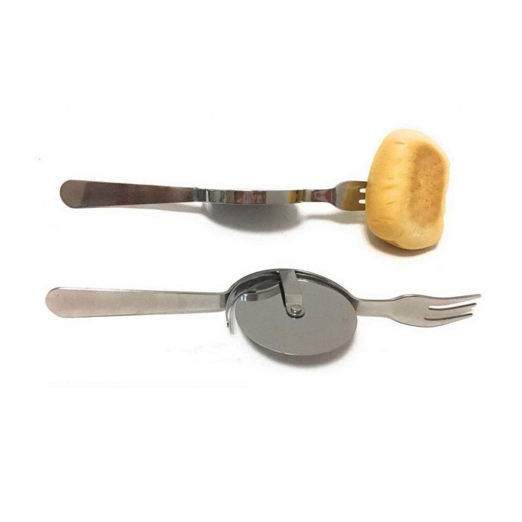 Fork With Pizza Cutter Pizza Roller Fork Combo Easy Rolling Cutter Cutting Pie Cutter Mold Maker Cutter Kitchen