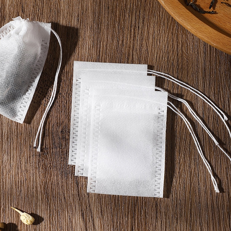 Disposable Tea Bags 100 Pieces Of Tea Bags, Tea Bags, Disposable Tea Bags, Filter Bags, Tea Bags, Spice, Brine Bags Teaware