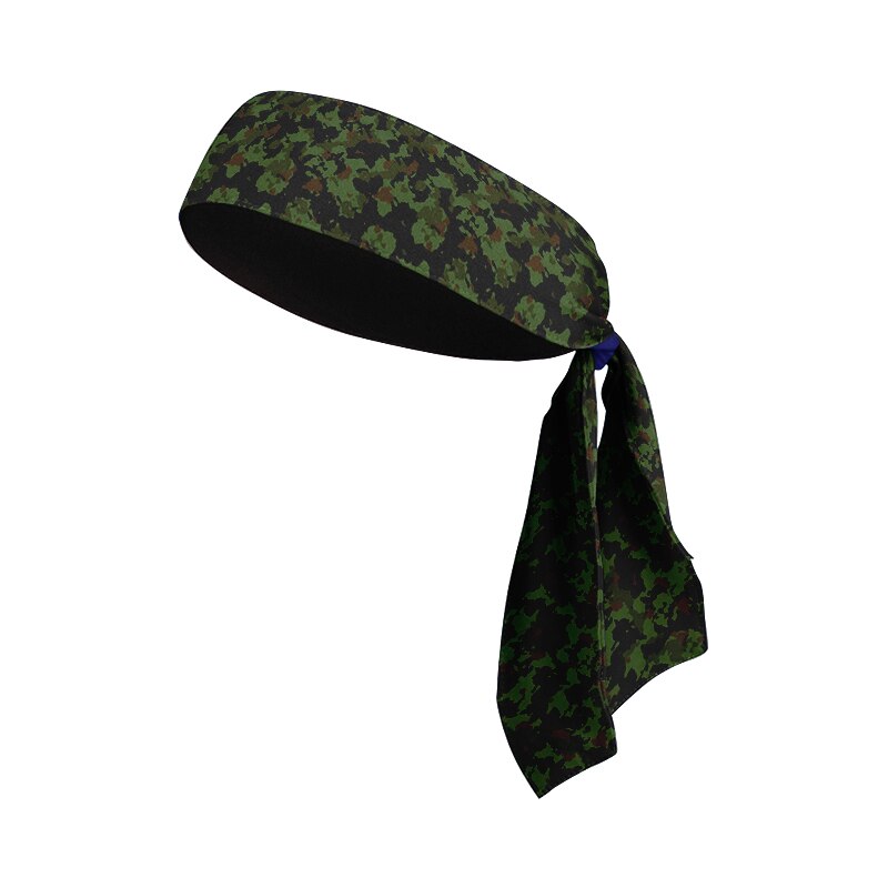 Camouflage Sports Head Band for Men Outdoor Cycling Running Tennis Absorbent Sweat Headband Fitness Compression Hair Headband
