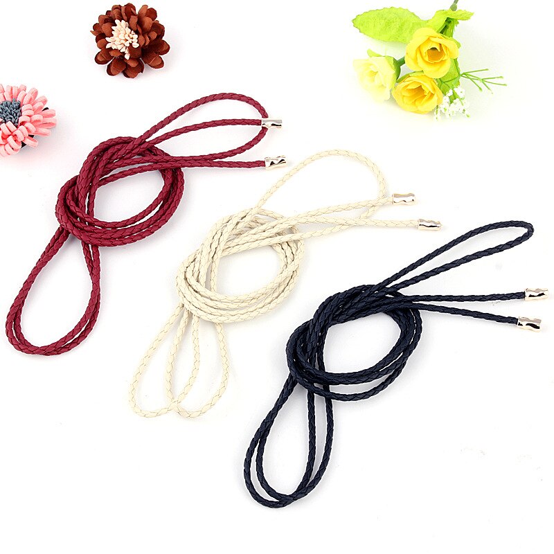 Vrouwen Lange Taille Touw Effen Kleur Dunne Taille Ketting Voor Jurken Vrouwelijke Gevlochten Taille Riem Eenvoudige Tailleband Lady Haaraccessoires