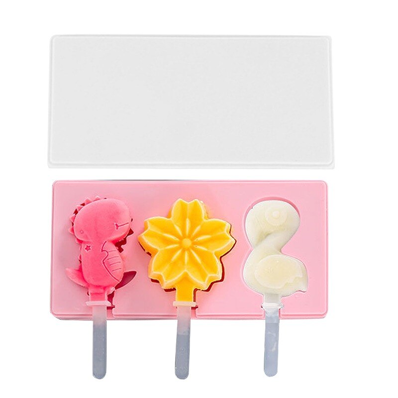 Silicone Ice Cream Mold DIY Homemade Wooden Stick Freezer Juice Forms For Ice Cream Tray Popsicle Barrel Maker Ice Cream Tools: Style B 2