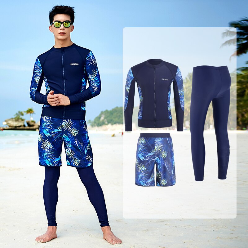 Maillot De Bain Sport Une Pièce Manches Longues - Fermeture éclair Avant, Protection UV, Pour Surf & Natation