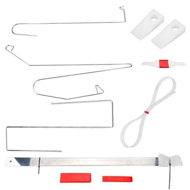 Auto Deurslot Out Emergency Open Unlock Key Gereedschap Kit + Zwart Luchtpomp Universele