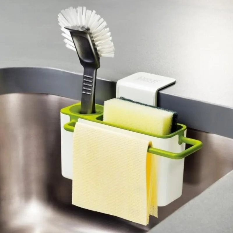 1Pc Keuken Organizer Spons Keuken Box Afdruiprek Schotel Zelfgootsteen Opslag Stands Gebruiksvoorwerpen Handdoekenrek