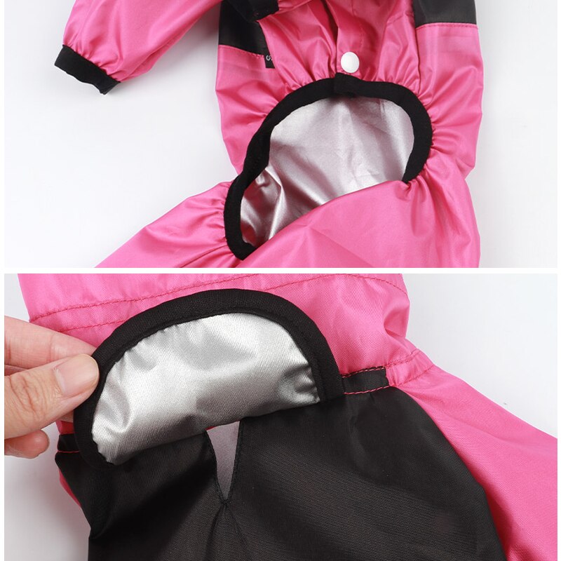 PSM Dog Raincoat for Big Dogs Water 8 Size proof Polyester Reflective Hooded Rain Coat Dog Pet Raincoat Chihuahua French Bulldog