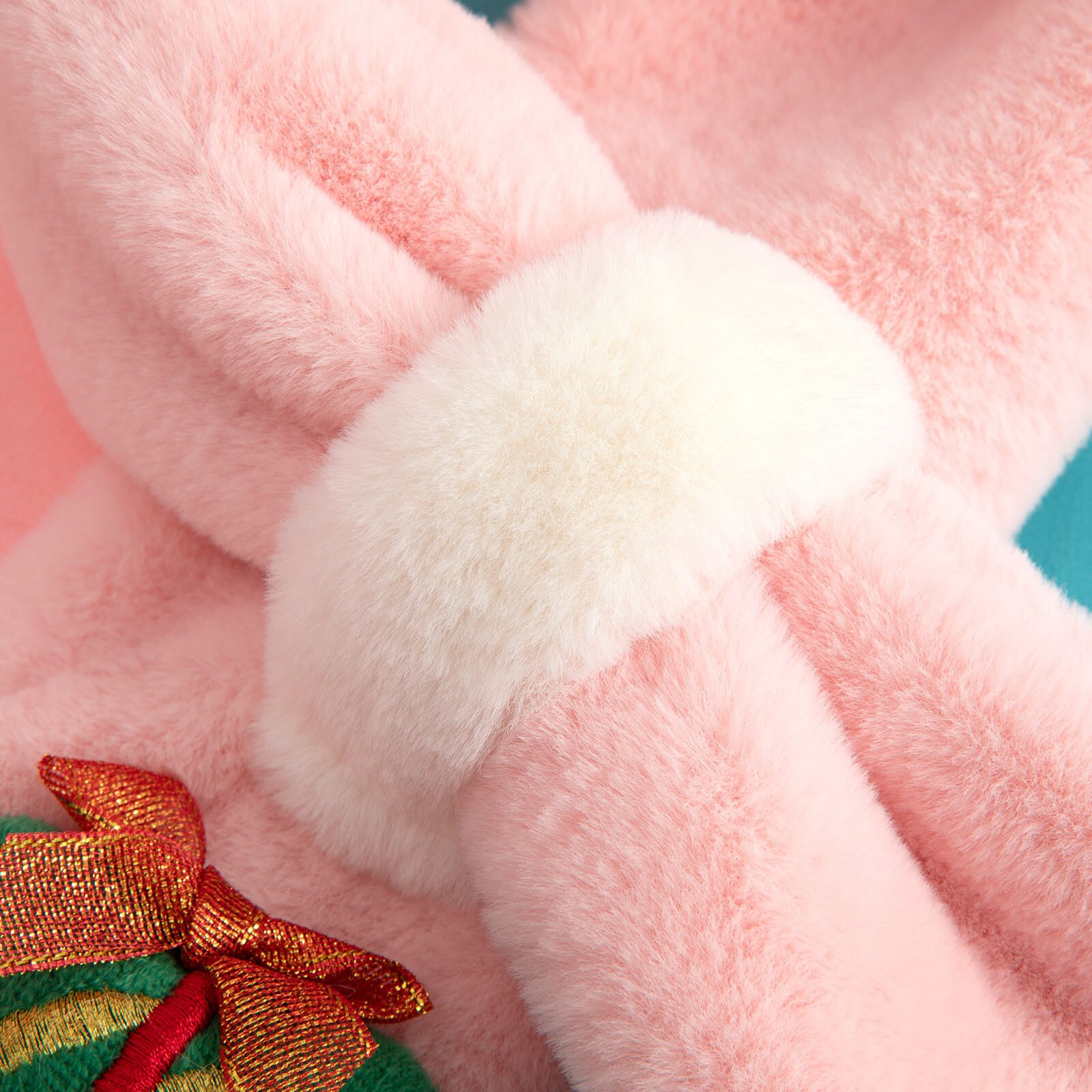 Christmas Cartoon Plush Scarf for Children Scarves Winter Cartoon Embroidery Scarf Boys Girls Xmas